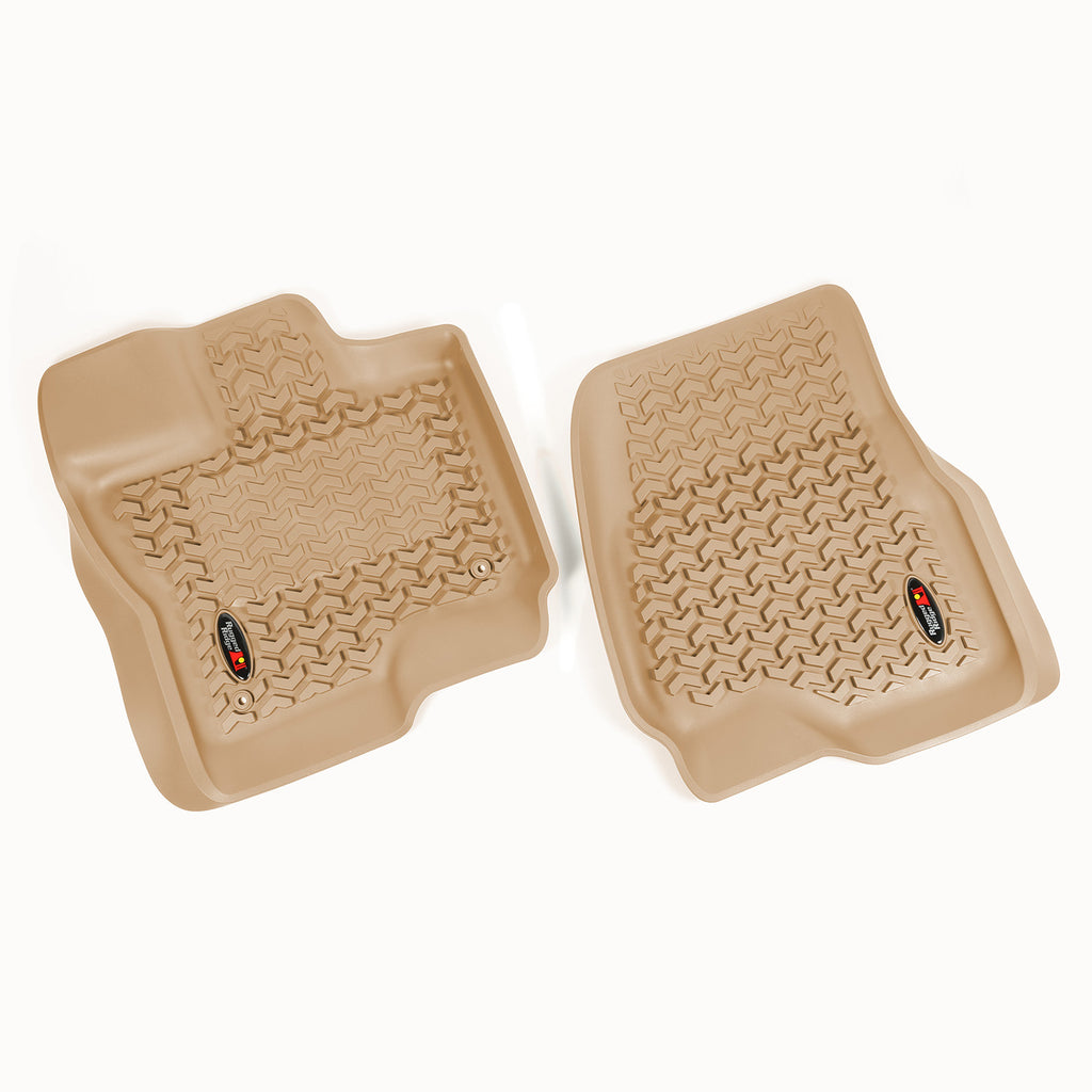 Rugged Ridge 83902.33 | Floor Liner, Front; Tan, 2015-2020 Ford F-150 / Raptor / Extended / Super Crew Cab