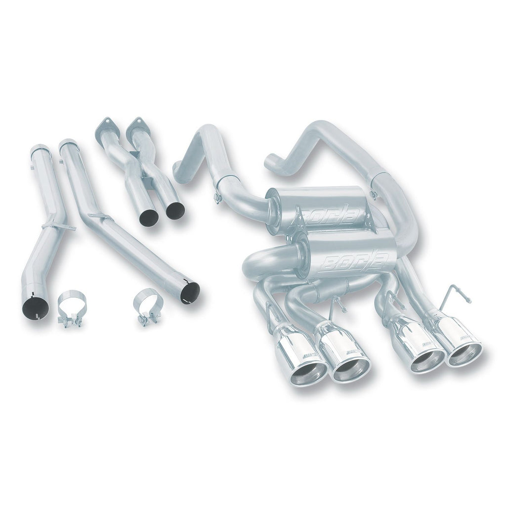 Borla 140128 | Borla S-Type Cat-Back  Exhaust System for 2005-2008 Chevrolet Corvette (C6) 6.0L/6.2L V8 Automatic and Manual Transmission Rear Wheel Drive (RWD) 2-Door Coupe; Convertible.