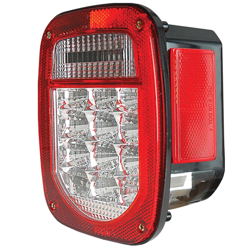 ANZO USA-861037 | Tail Light Assembly; LED; Red/Clear Lens; w/License Plate Bracket And Extra Red Lens;