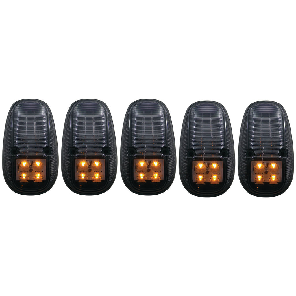 ANZO USA-861098 | Cab Roof Light Assembly; Smoke Lens; 5 pc.; LED Replacement For Factory Cab Lights Only; Does Not Incl. Harness;