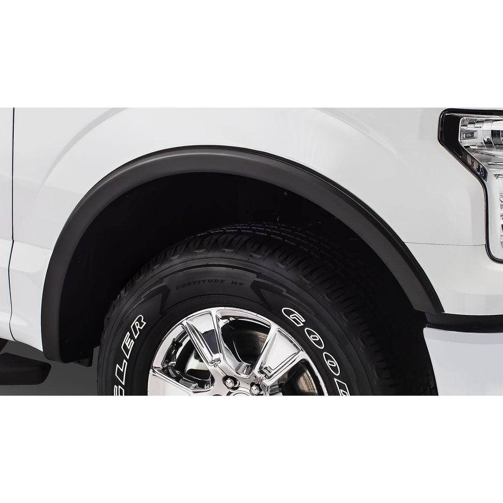 Bushwacker 20095-02 Black OE-Style Smooth Finish Front Fender Flares for 2015-2017 Ford F-150