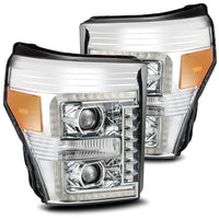 Projector Headlights Plank Style Design Chrome