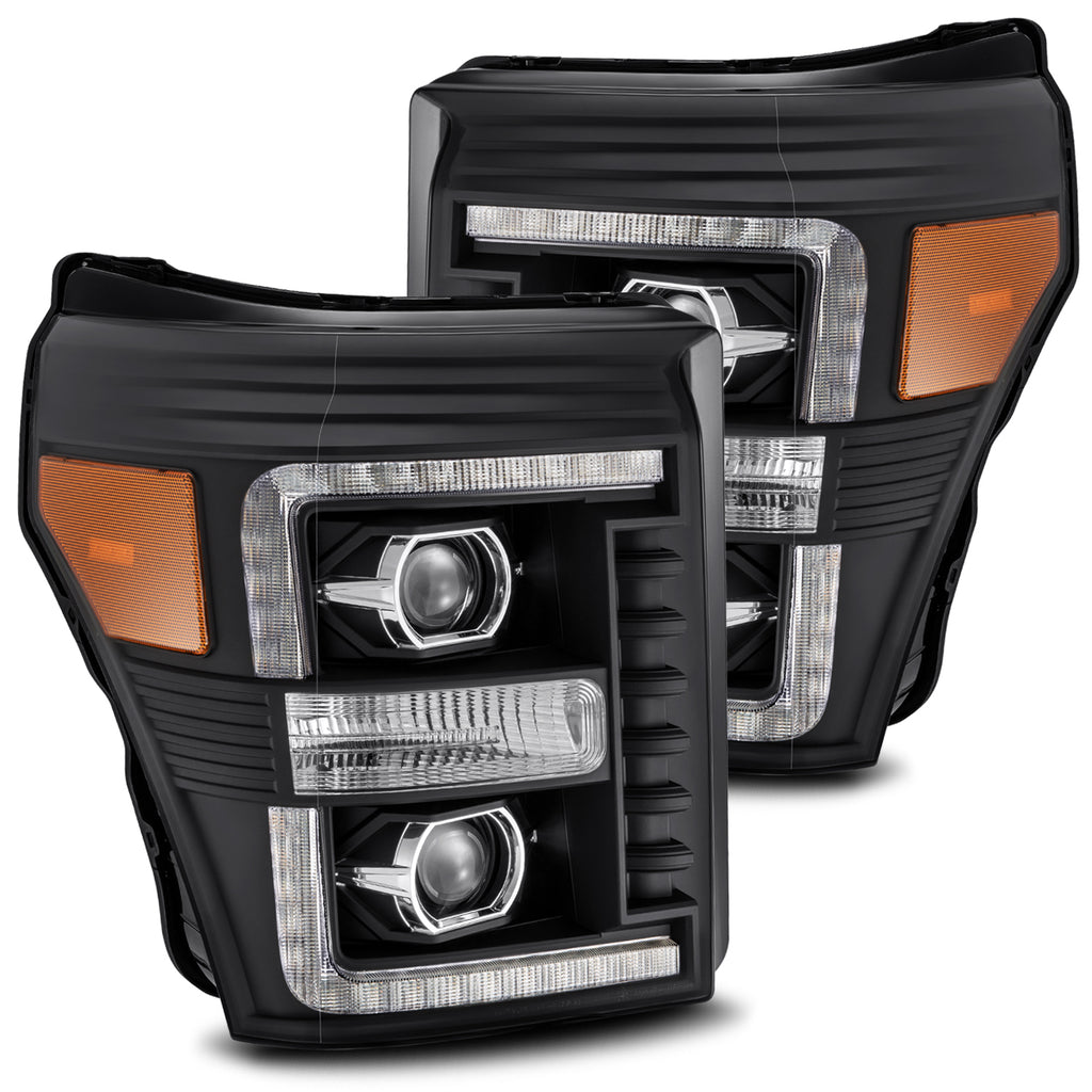 Projector Headlights Plank Style Design Black