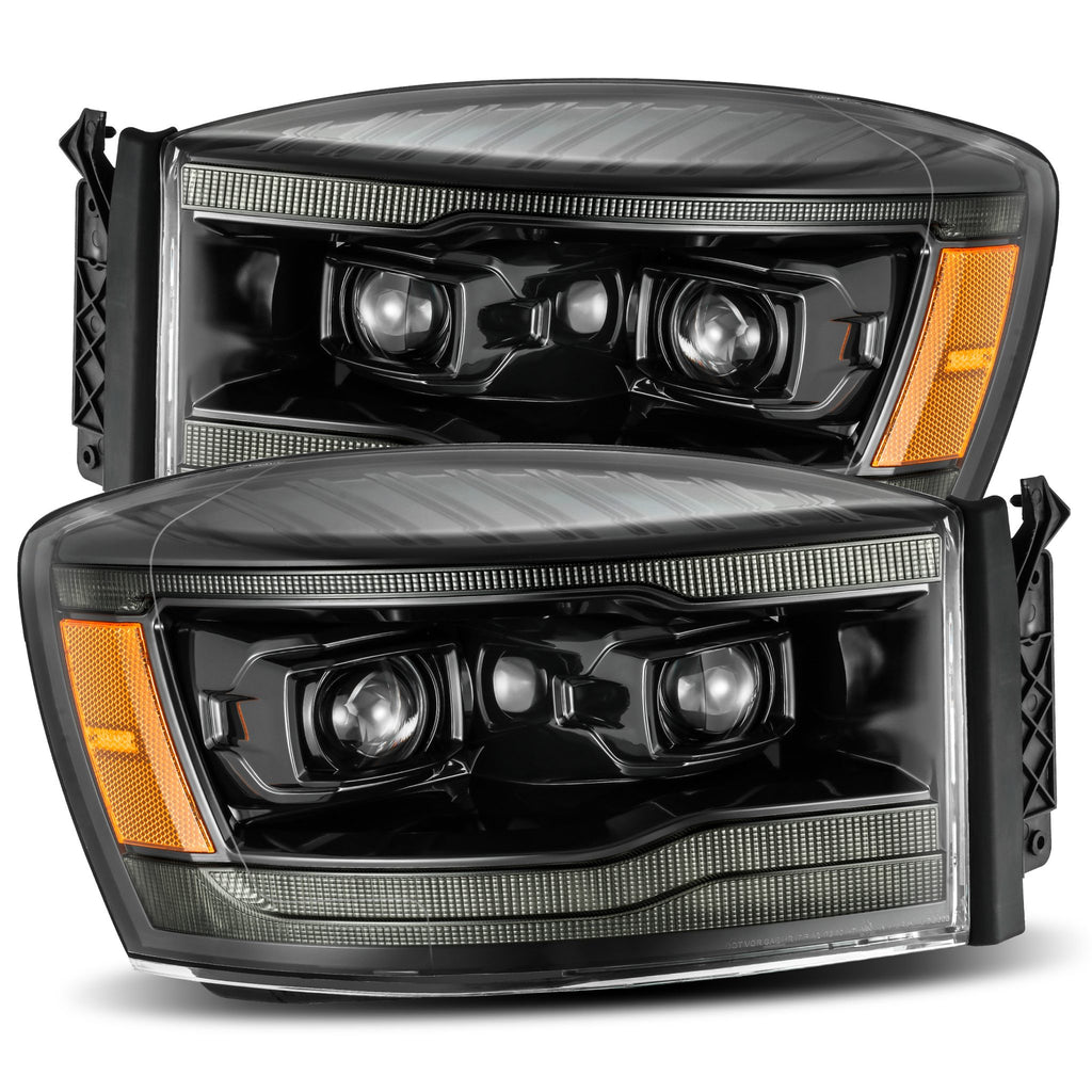 Projector Headlights Plank Style Design Midnight Black