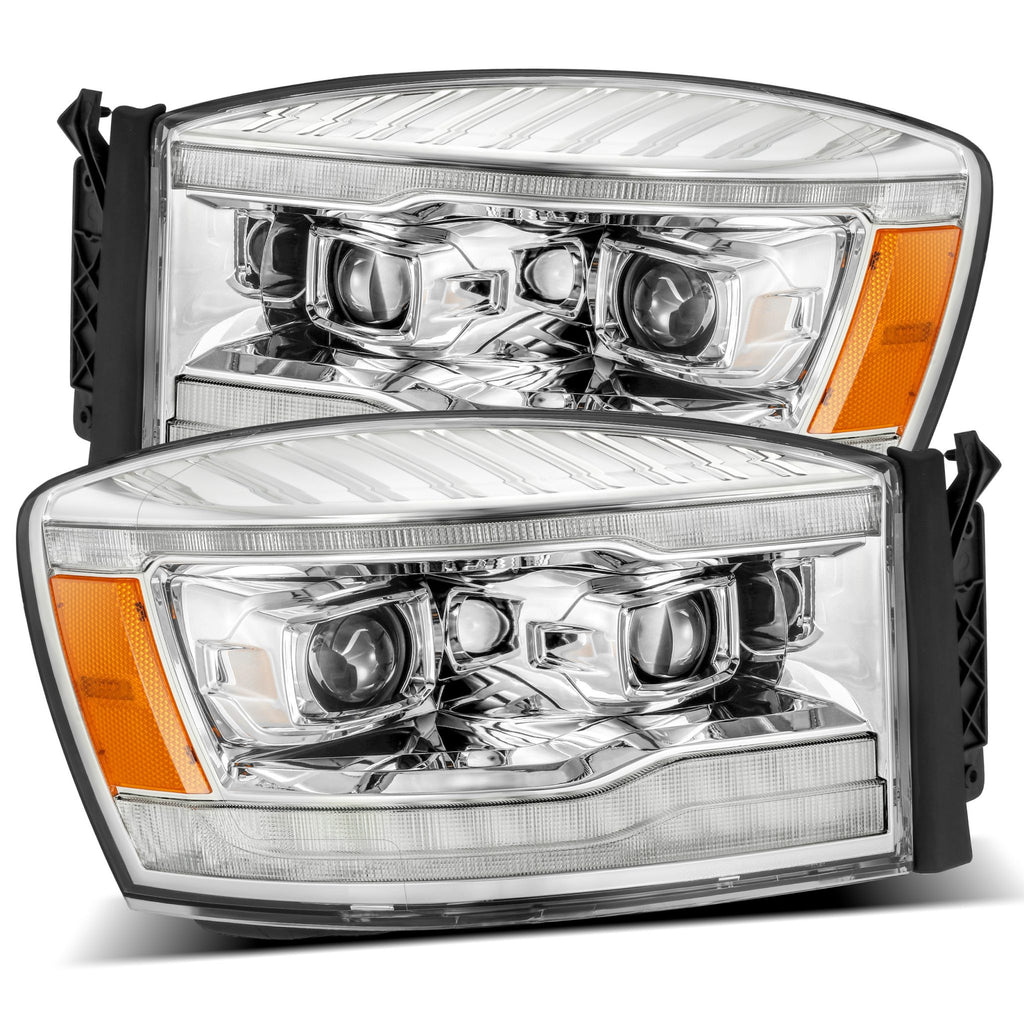 Projector Headlights Plank Style Design Chrome