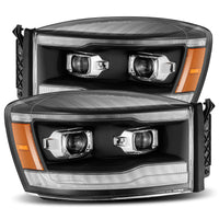 LED Projector Headlights Plank Style Design Black