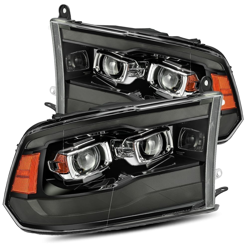 LED Projector Headlights Plank Style Design Midnight Black