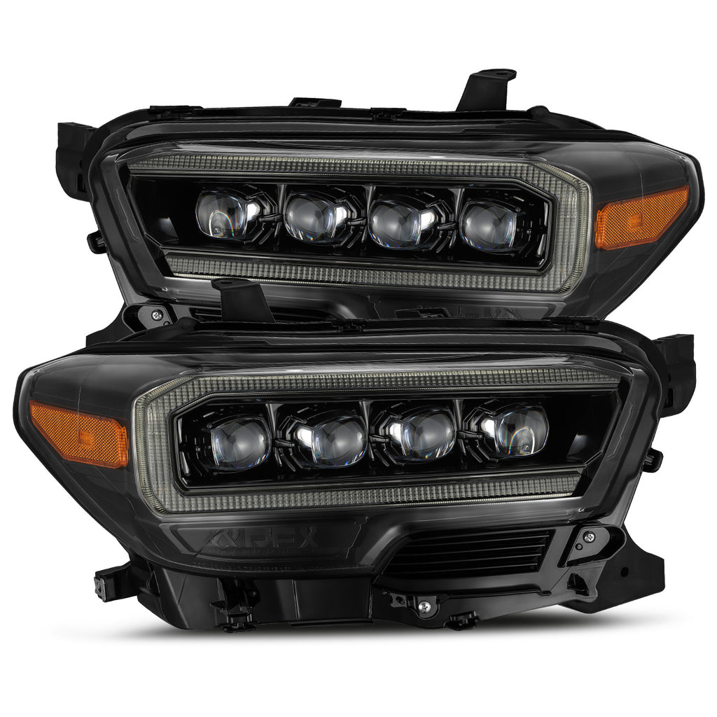 LED Projector Headlights Plank Style Design Midnight Black