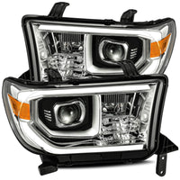 LED Projector Headlights Plank Style Design Chrome