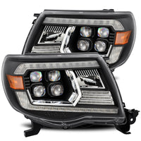 LED Projector Headlights Plank Style Design Black
