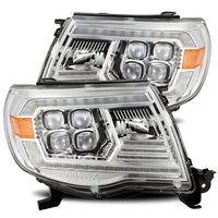 LED Projector Headlights Plank Style Design Chrome