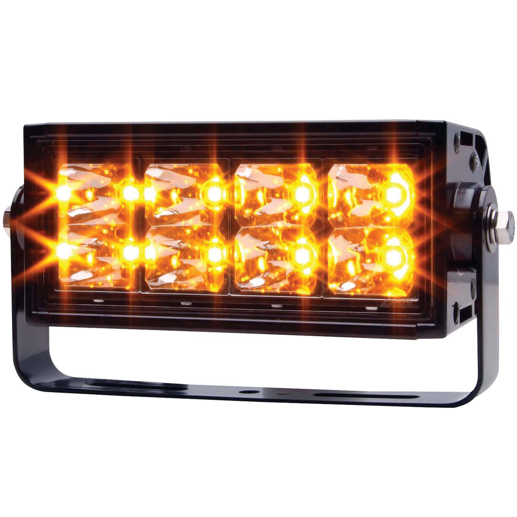 ANZO USA-881013 | Rugged Vision Off Road LED Light Bar; Rectangle; 6 in.; 8 LEDs; High Output; Amber;