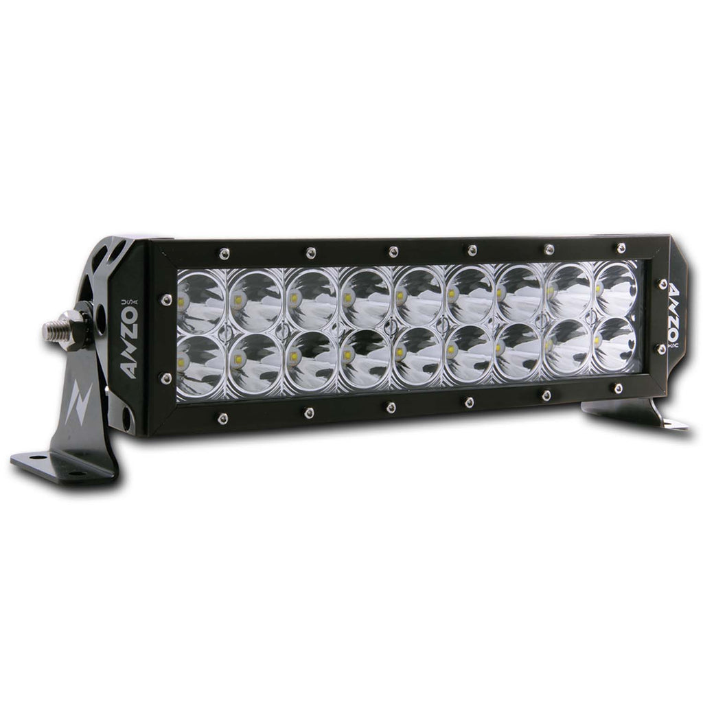 ANZO USA-881026 | Rugged Vision Off Road LED Light Bar; Rectangle; 12 in.; 18 LEDs; High Output; Spot;