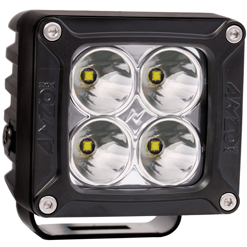 ANZO USA-881045 | Rugged Vision Off Road LED Spot Light; 3 in. x 3 in.; High Power; w/Harness;