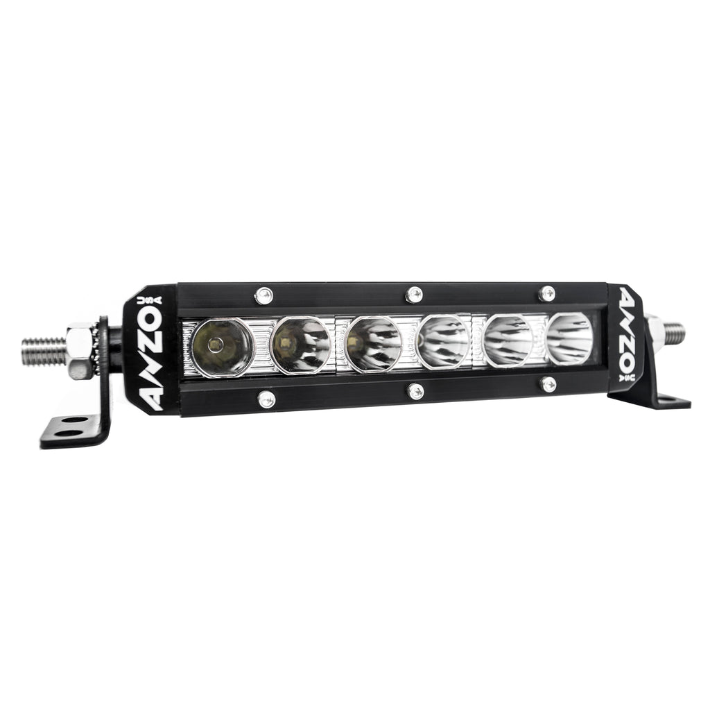 ANZO USA-881046 | Rugged Vision Off Road LED Light Bar; 6 in.; 5W; High Intensity LED; Single Row; Spot;