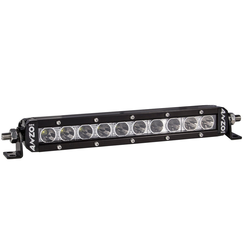 ANZO USA-881047 | Rugged Vision Off Road LED Light Bar; 10 in.; 5W; High Intensity LED; Single Row; Spot;