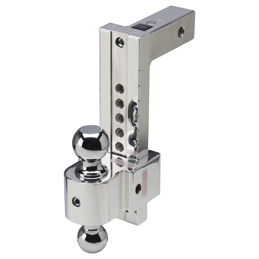 Flash STBM adj alum ball mount, anti-rattle, 10'' drop 11'' rise, 2'' & 2-5/16''