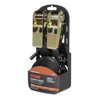 10' Black Cargo Straps with S-Hooks (500 lbs 2-Pack)