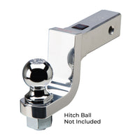 Fixed aluminum ball mount with a 4'' drop 3'' rise with a 1-1/4'' ball hole