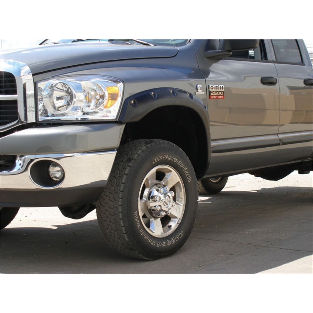 Stampede 8405-2 Black Ruff Riderz Smooth Finish 4-Piece Fender Flare for 1994-2001 Dodge Ram 1500 1994-2002 Dodge Ram 2500/3500 | Fits 78.0/96.0 In. Bed