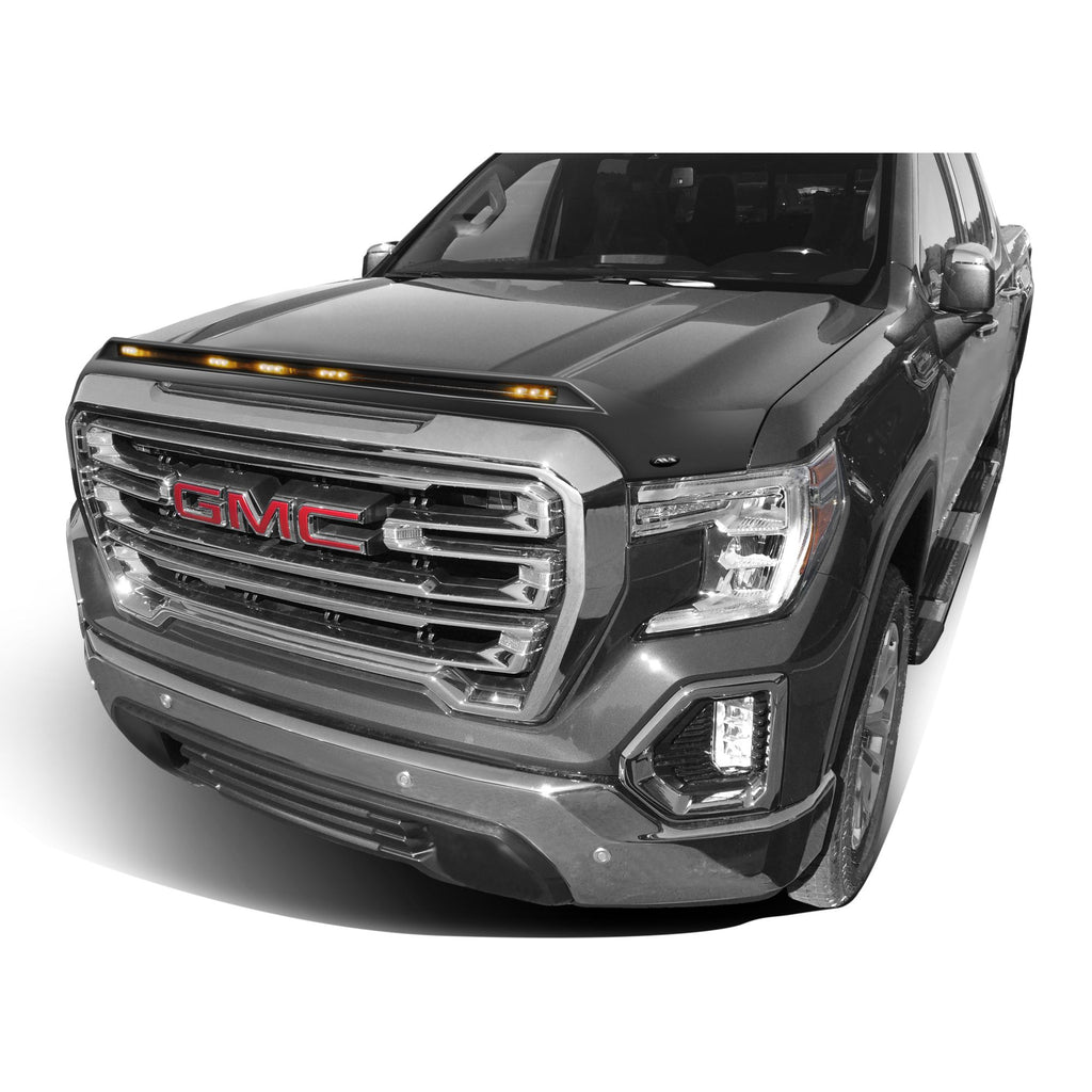 Auto Ventshade 753167-GAN Aeroskin LightShield Color Hood Protector Quicksilver Metallic for 2019-2021 GMC Sierra 1500
