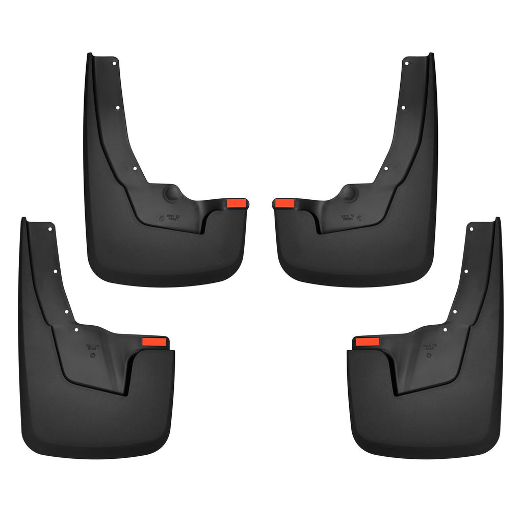 Husky Liners 58136 | Husky Liners Front and Rear Mud Guard Set, Fits 19-C RAM 1500 VEHICLE HAS RAM OEM FENDER FLARES BLACK FRONT AND REAR WHEELMUD GU