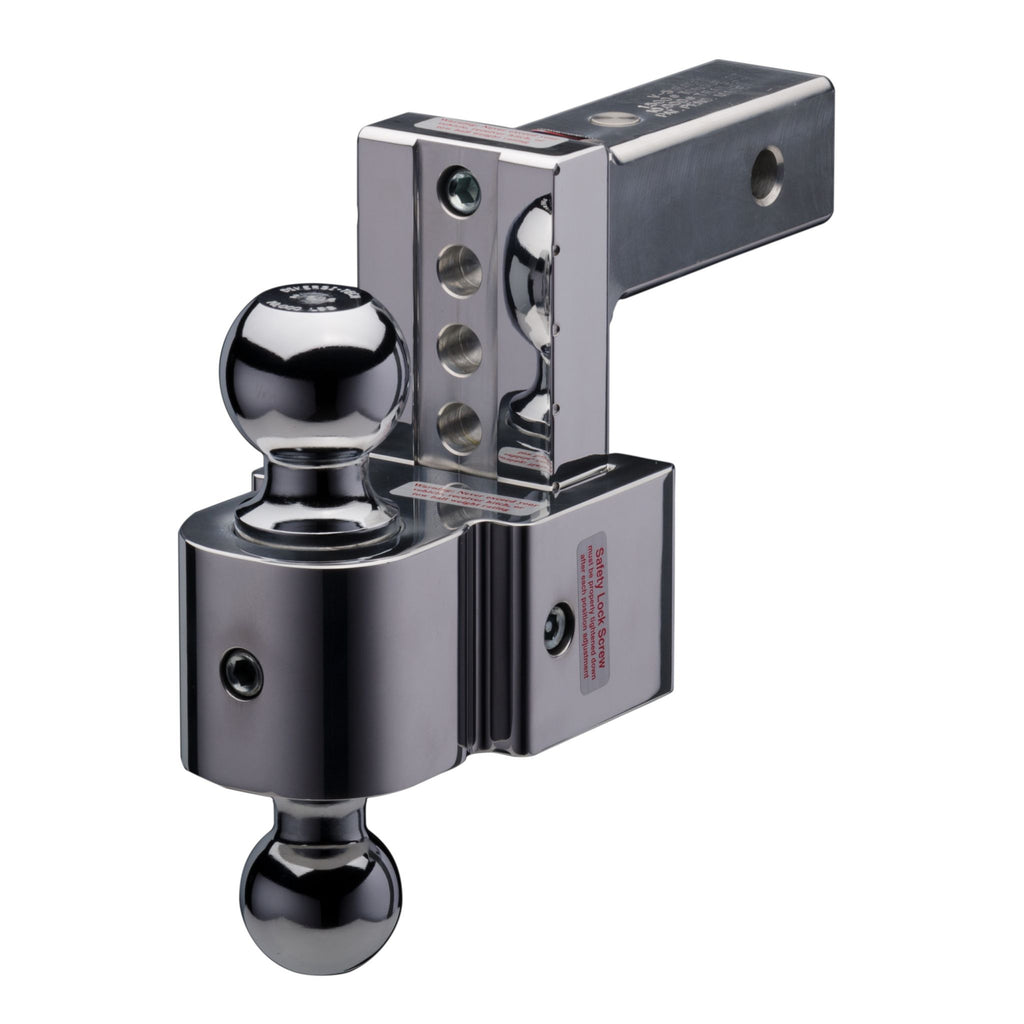 Flash STBM adj. alum. ball mount, anti-rattle, 4'' drop 5'' rise, 2'' & 2-5/16''