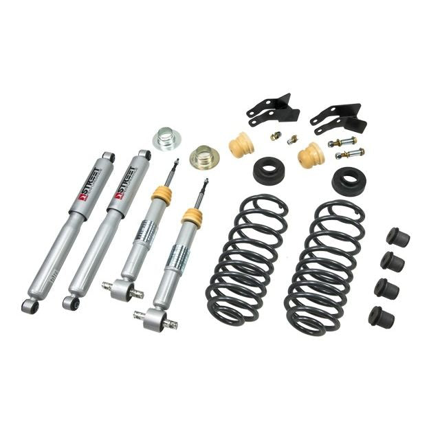 BELLTECH 752SP LOWERING KITS  Front And Rear Complete Kit W/ Street Performance Shocks 2007-2014 Chevrolet Suburban/Yukon XL (w/out Factory Autoride 2WD/4WD) +1 in. or -2 in. F/3 in. or 4 in. R drop W/ Street Performance Shocks