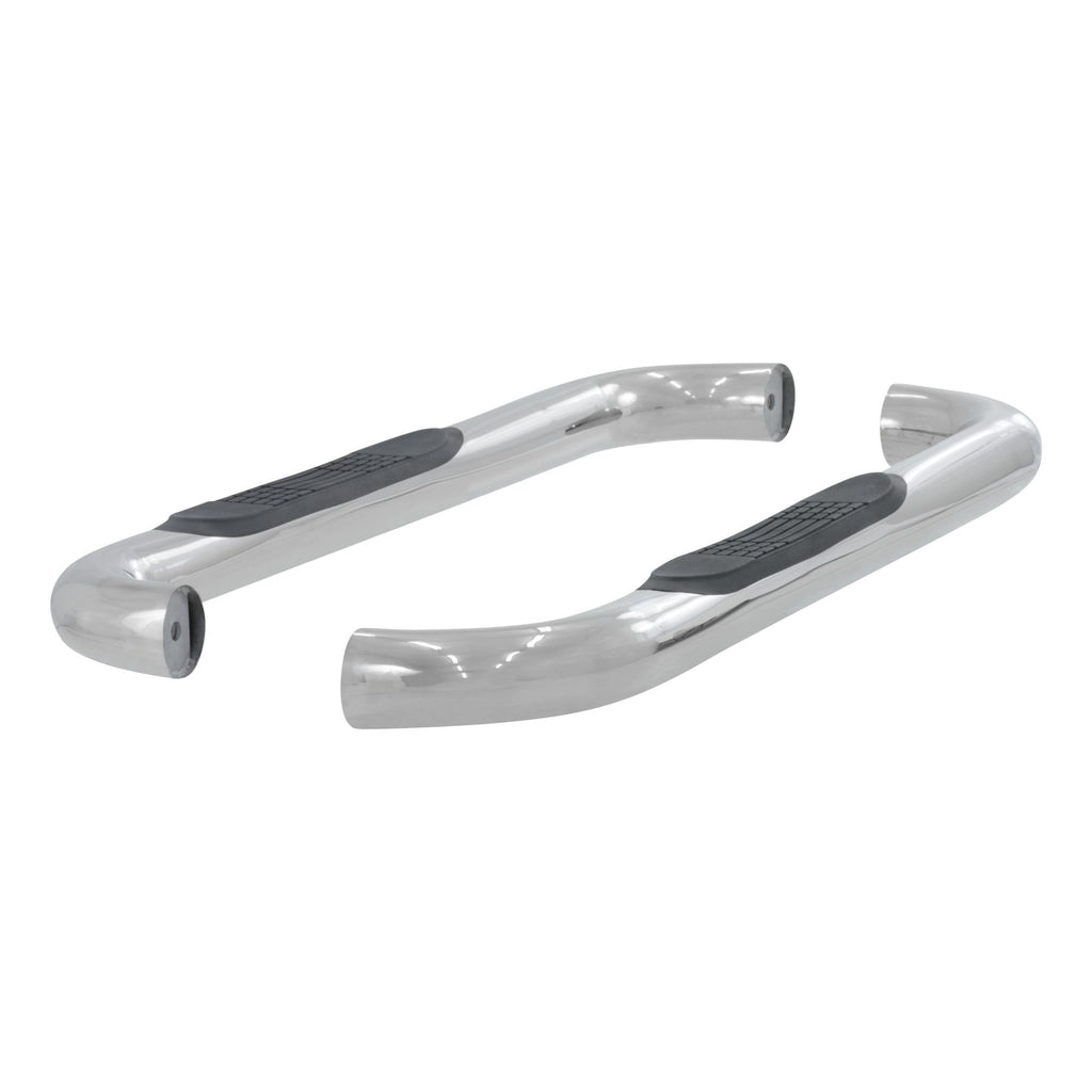 3" Round Polished Stainless Side Bars Select Ford F-250 F-350 Super Duty