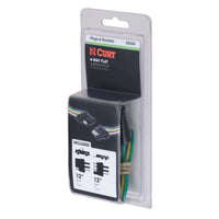 4-Way Flat Connector Plug & Socket with 12" Wires Each (Packaged)