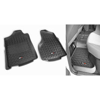 Rugged Ridge 82989.40 | Floor Liners, Kit, Black; 02-14 Dodge Ram 1500/2500/3500 Quad Cab