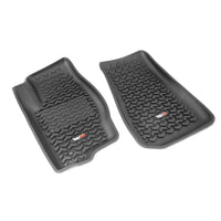Rugged Ridge 12920.28 | Floor Liners, Front, Black; 05-10 Jeep WK/XK