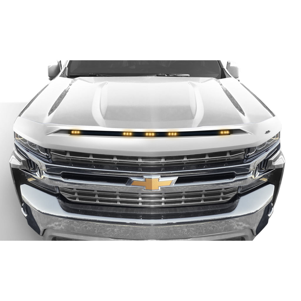 Auto Ventshade 753168-GAZ Aeroskin LightShield Color Hood Protector Summit White for 2019-2022 Chevrolet Silverado 1500