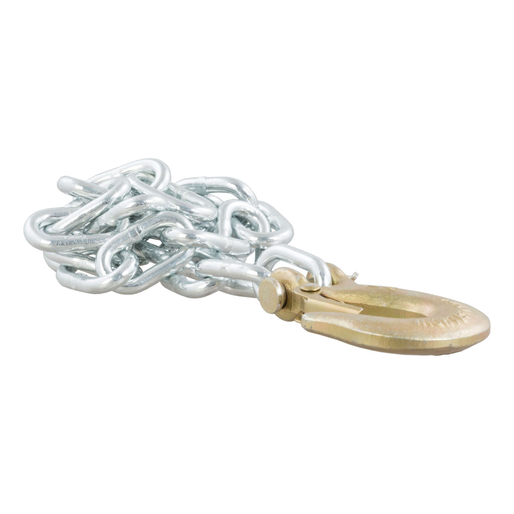 35" Safety Chain with 1 Clevis Hook (7800 lbs Clear Zinc)