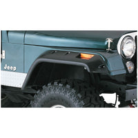 Bushwacker 10059-07 Black Jeep Cutout Style Textured Finish Front Fender Flares for 1956-1986 Jeep CJ5 CJ5A CJ6 CJ6A CJ7 Willys