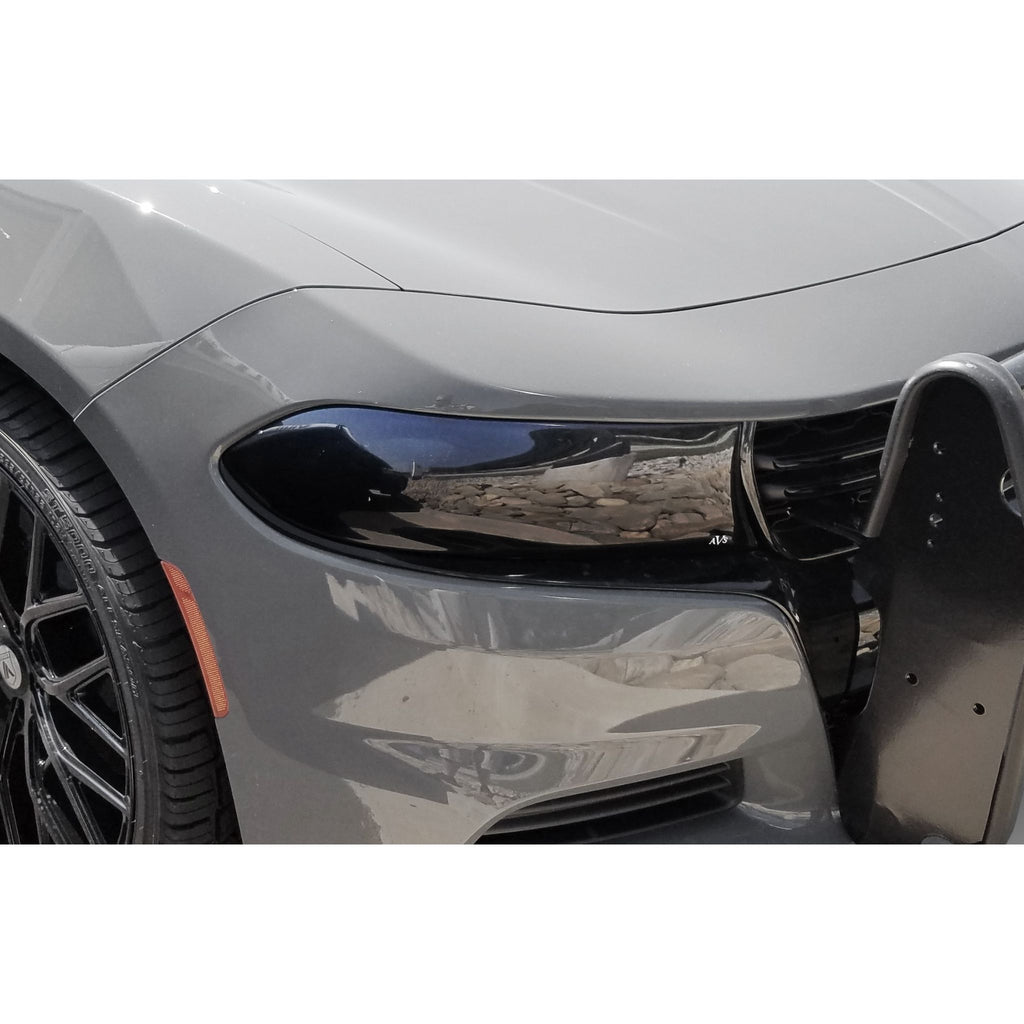 Auto Ventshade 37373 Dark Smoke Headlight Covers for 2015-2022 Dodge Charger