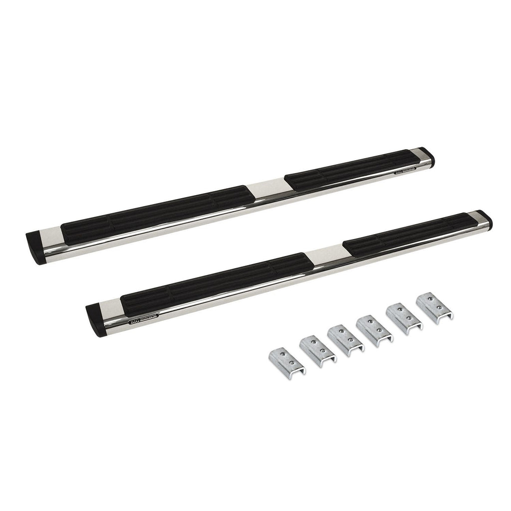 Go Rhino - 686404787PS - 6in OE Xtreme Stainless SideSteps Kit - 87in Long + Brackets