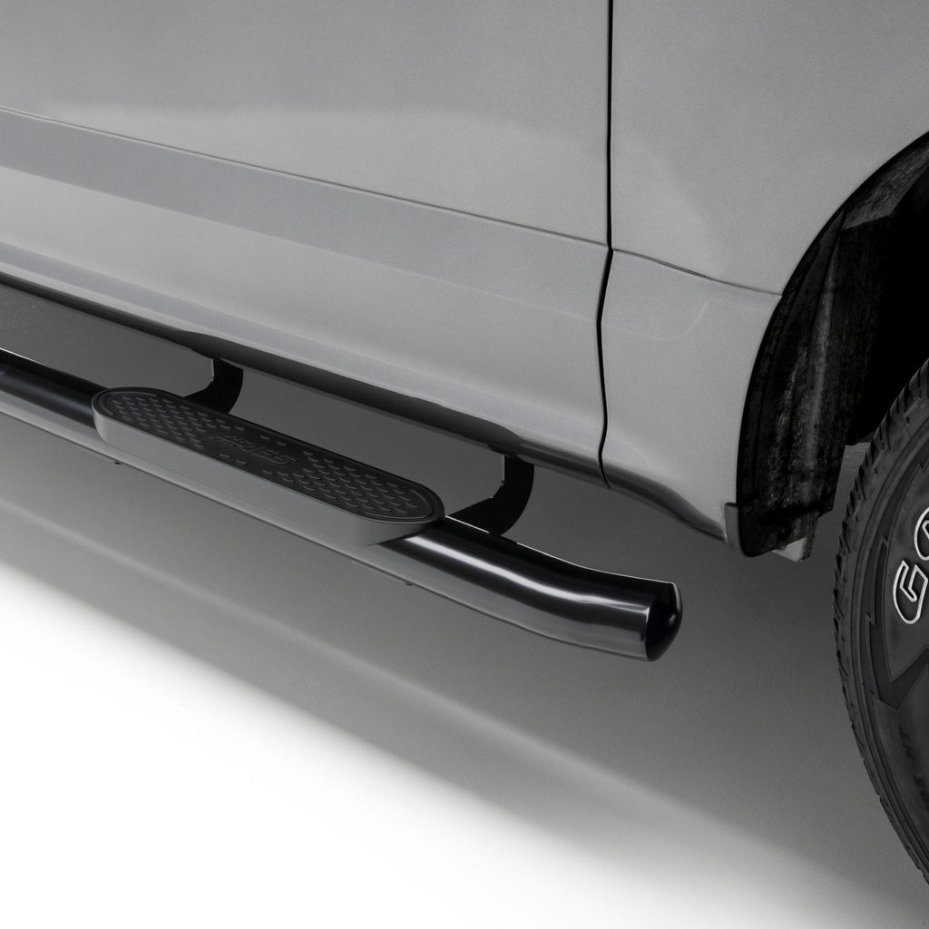 4" Black Steel Oval Side Bars Select Silverado Sierra 1500 2500 3500 Crew