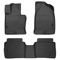 Husky Liners 99691 | Husky Liners Front & 2nd Seat Floor Liners, Fits 11-15 OPTIMA FRONT & 2ND SEAT FLOOR LINERS BLACK