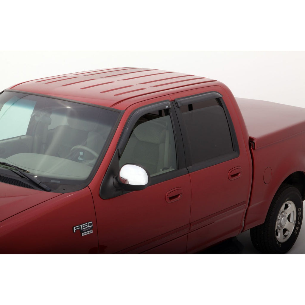 Auto Ventshade 94949 Original Ventvisor Side Window Deflector Dark Smoke 4-Piece Set for 2001-2003 Ford F-150 Crew Cab 2002-2003 Lincoln Blackwood