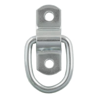 1" x 1-1/4" Surface-Mounted Tie-Down D-Ring (1200 lbs Clear Zinc)
