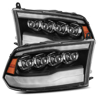 09-18 Ram Truck LED Projector Headlights Plank Style Design Matte Black w/ DRL