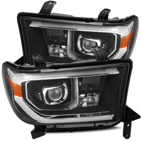 07-13 Toyota Tundra/08-13 Toyota Sequoia Projector Headlights Plank Style Design Black w/ Activation Light