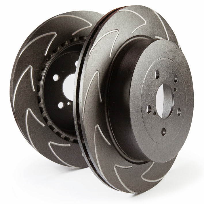 BSD rotors with a V pattern, improves heat dispersion and helps pads run cooler