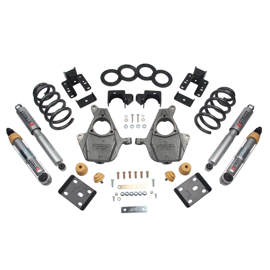 BELLTECH 1013SP LOWERING KITS  Front And Rear Complete Kit W/ Street Performance Shocks 2016.5-2018 Chevrolet Silverado/Sierra EXT/CREW 2WD 3-4F/5-6R