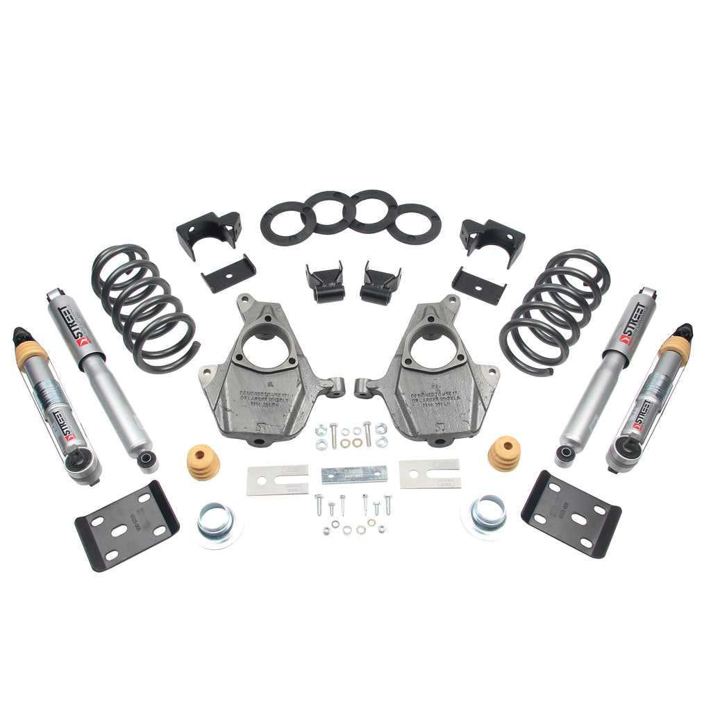 BELLTECH 1015SP LOWERING KITS  Front And Rear Complete Kit W/ Street Performance Shocks 2016.5-2018 Chevrolet Silverado/Sierra ALL CAB 2W 3-4F/7R