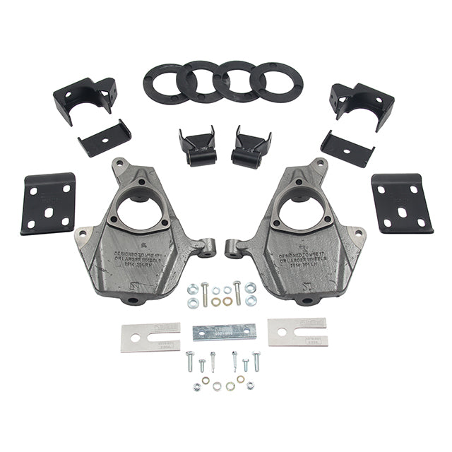 BELLTECH 1016 LOWERING KITS  Front And Rear Complete Kit W/O Shocks 2016.5-2018 Chevrolet Silverado/Sierra (EST/CREW) 2WD 3-4F/7R
