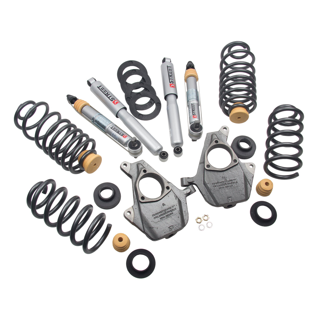 BELLTECH 1020SP LOWERING KITS  Front And Rear Complete Kit W/ Street Performance Shocks 2014-2019 GM SUV W/OUT MAG/AUTO RIDE 2-4F-4 in.R