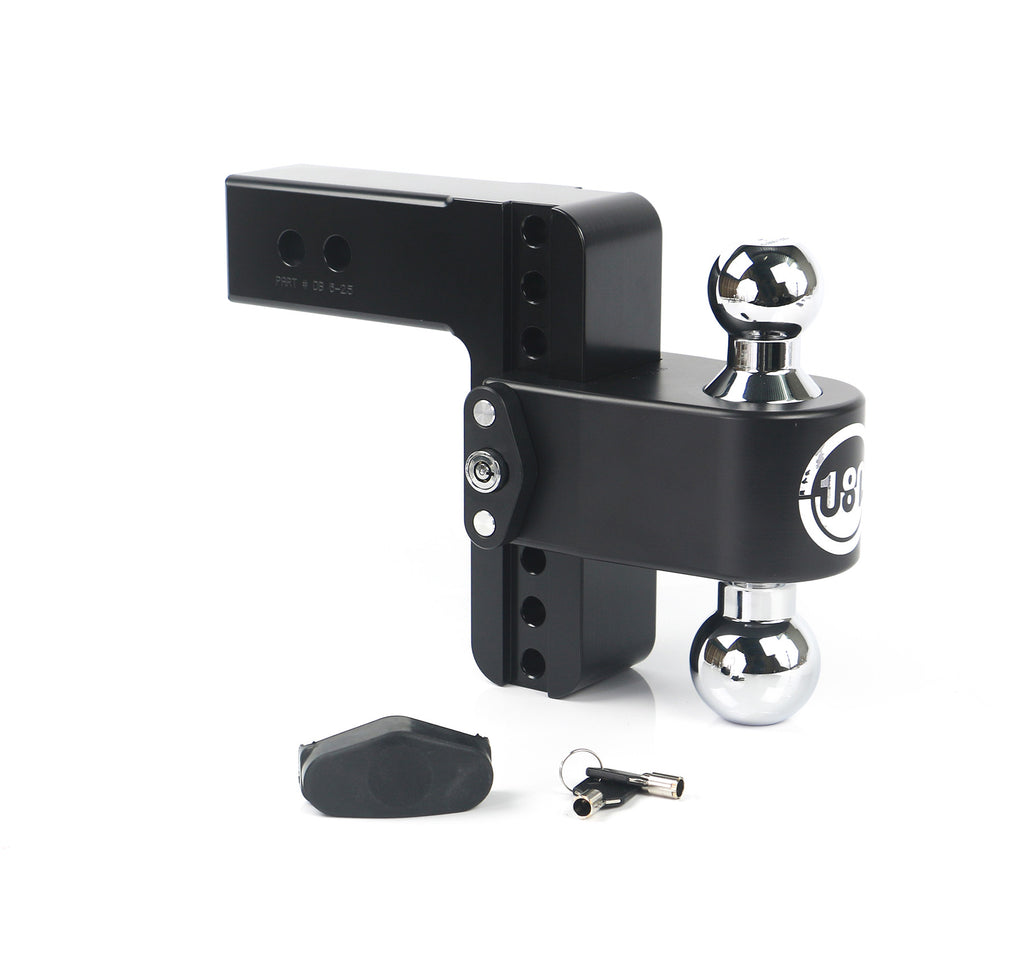 180 Hitch Chrome Cerakoted 6" Drop Hitch With 2.5" Shank