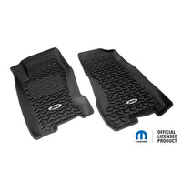 Rugged Ridge DMC-12920.27 | Floor Liners, Front, Black, Jeep Logo; 99-04 Jeep Grand Cherokee WJ